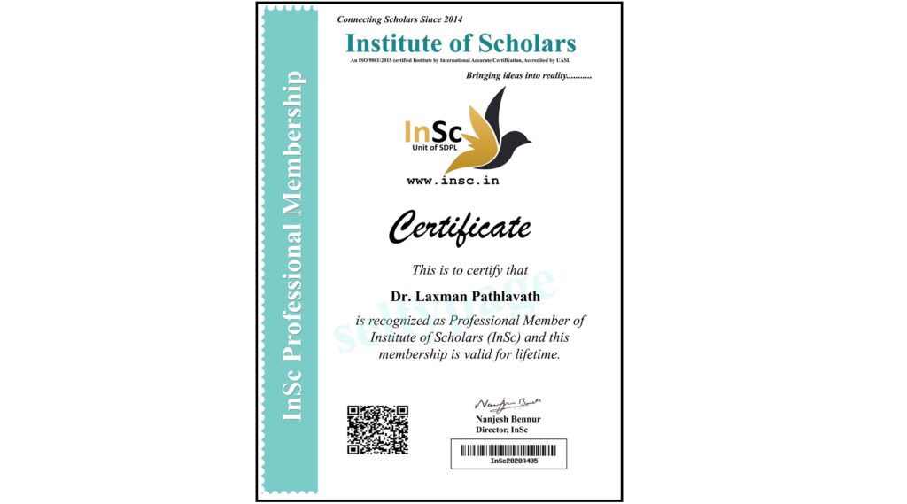 INSC - Certificate